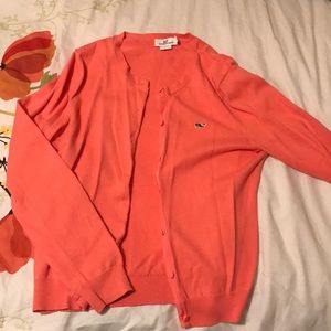 Coral vineyard vines cardigan